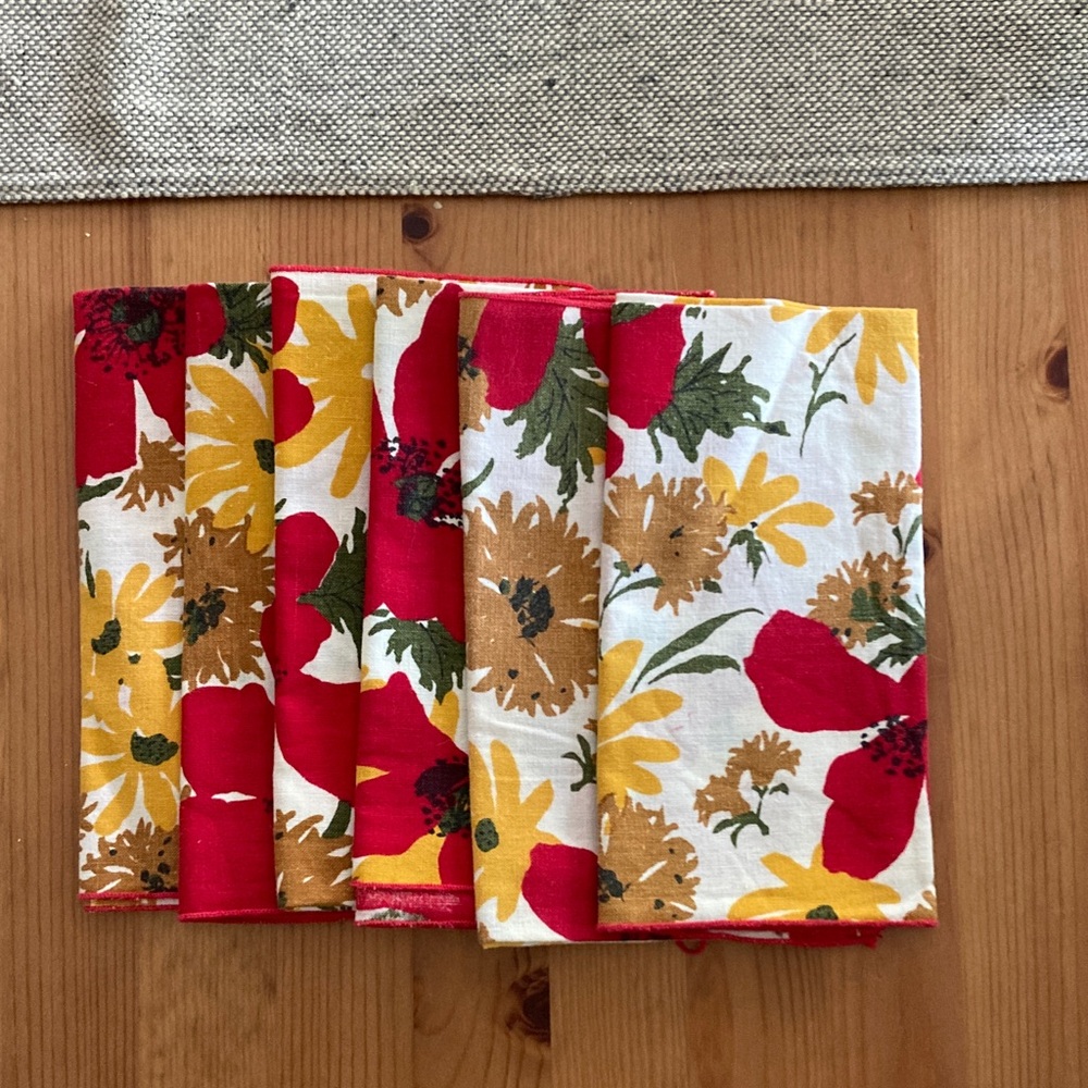Floral Print Napkins